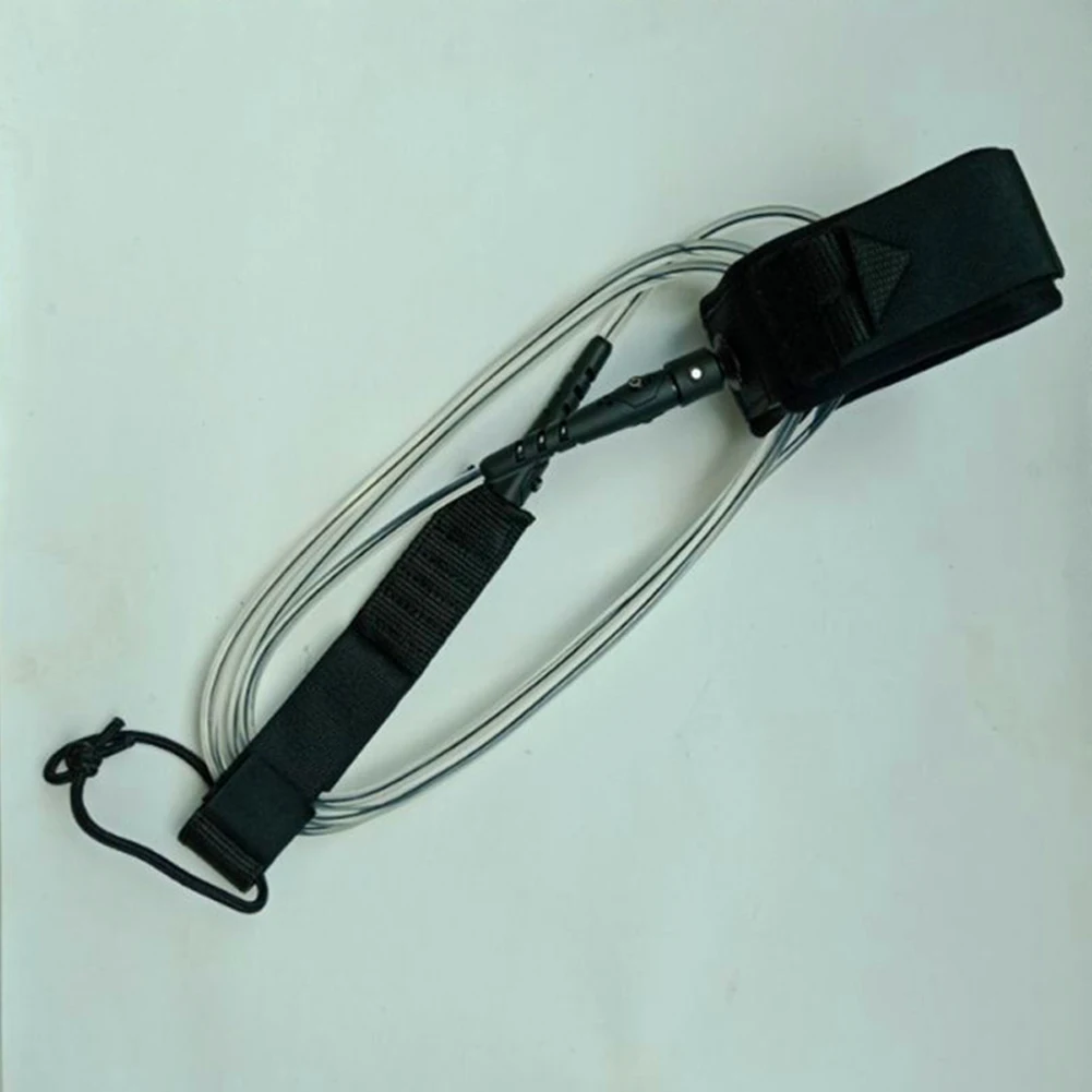

Elastic Double Swivels Surfing Surfboard Leash Durable Foot Universal Ankle Strap Anti-lost Loop Closure TPU 6FT 5.5mm Safe Rope