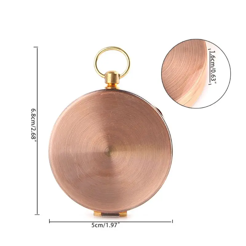 Винтажные медные откидные металлические карманные часы Компас Кемпинг Туризм
