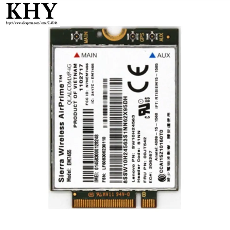 Оригинальный EM7455 4G LTE/HSPA + беспроводной модуль для ThinkPad X260 T460 T460s T460P P50S P50 P70 T560 L560 X1