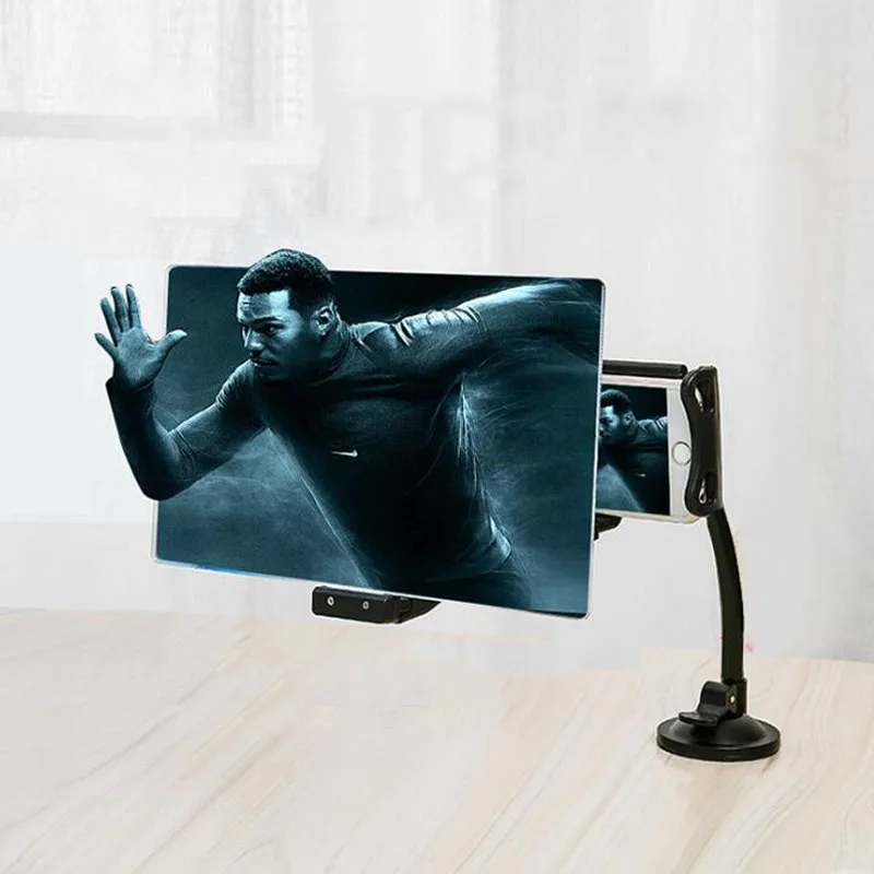 

12 Inch 3D Magnifier Mobile Phone Screen Amplifier HD Eye Protection 3D Magnifying Glass Suction Cup Lazy Bracket Amplifier