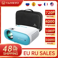 vankyo cinemango c100p projector led 1080p projector full hd mini brands 2 usb ports 220 inch 4000 brightness home cinema