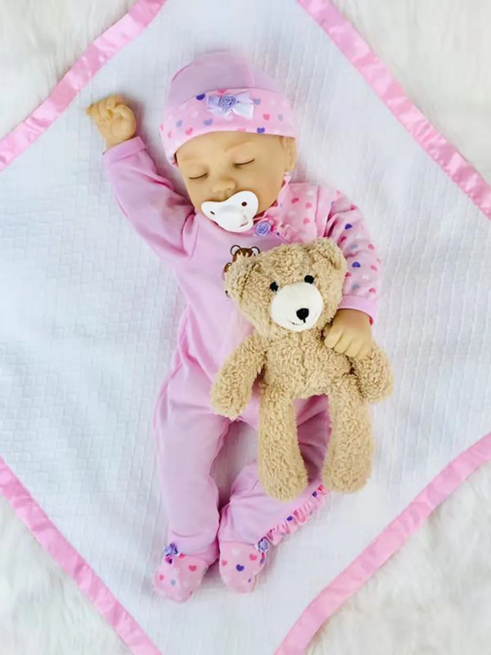 bear(light brown) Кукла Avani «Анна», мягкие силиконовые виниловые детские куклы, куклы для новорожденных, куклы для детей, реалистичные куклы для девочек - Цвет: bear(light brown)