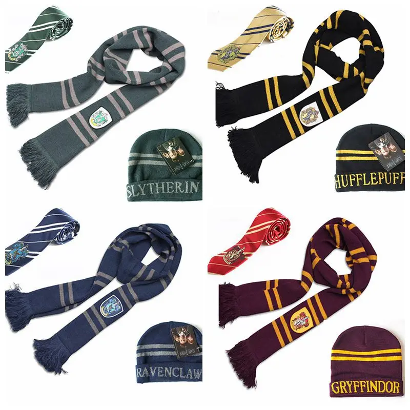Смесь хлопка шарф Поттер Косплей Hw школьный Ravenclaw Гермиона длинные шарфы Slytherin