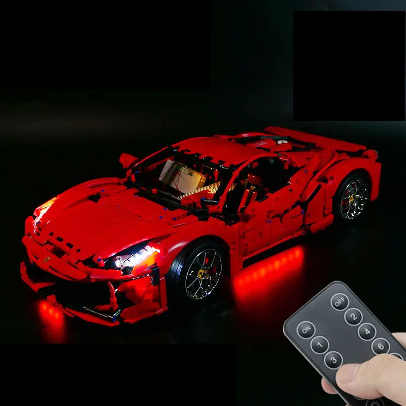 Светодиодный светильник комплект для 10304 Феррари 458 гоночный автомобиль красный