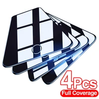 4pcs protective glass on for iphone 13 12 11 pro xs max xr 7 8 plus screen protector tempered glass for iphone 13 6 mini glass