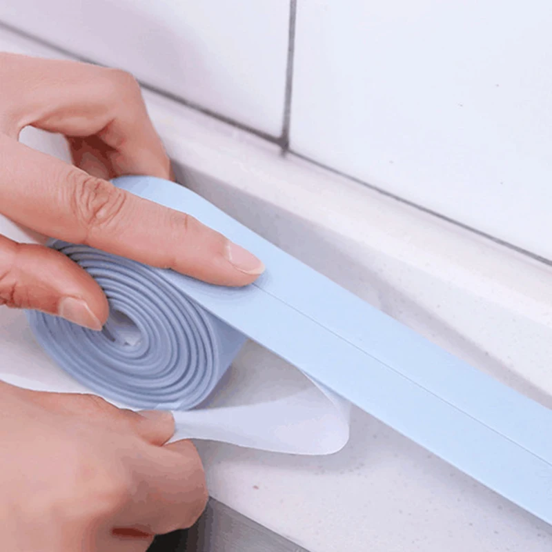 

3.2mx38mm PVC Kitchen Bathroom Crevice Strip Bathroom Bathtub Floor Corner Wall PVC Self adhesive Waterproof Sink Basin Tape