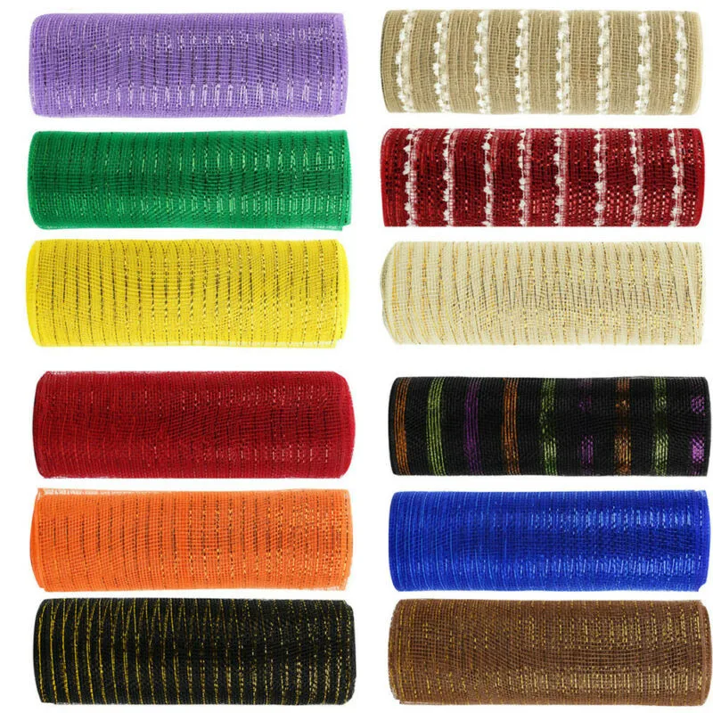 

1 Roll Of Packing Net YDS Deco Mesh Roll Floral Craft Wreath DIY Ribbon For Wedding Party Christmas Tree Decoration 10" X 10