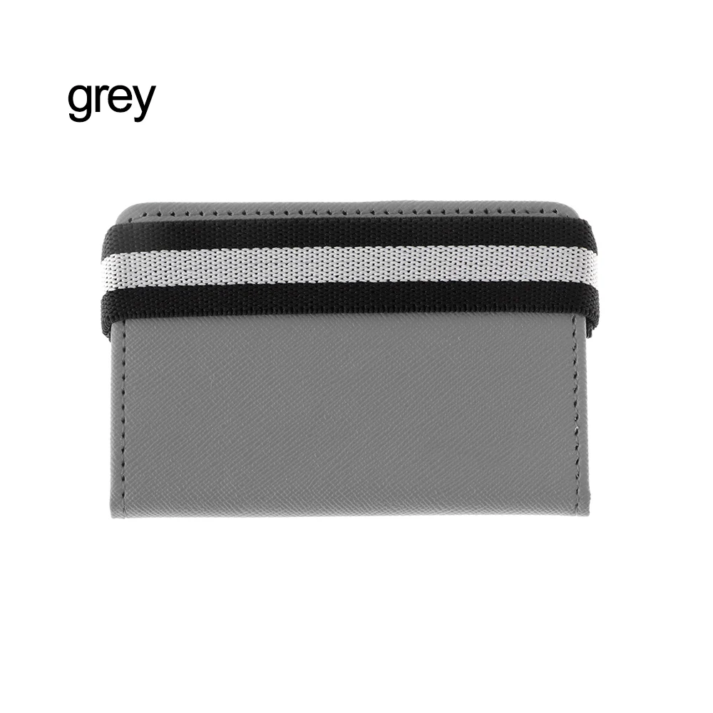 grey 1 шт. держатель для телефона, карты на бумажнике Блокировка клеящаяся Кожа Кредитная карта Карманный чехол для наклейки чехол сотовый телефон унисекс - Цвет: grey