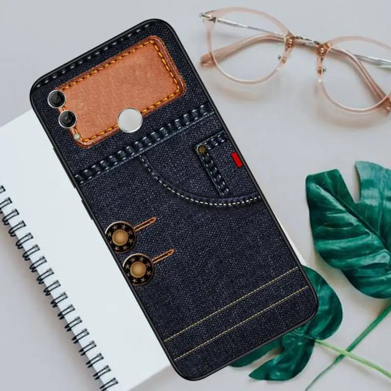 

Jeans Cowboy Denim printed Phone Case For Huawei Honor view 7a5.45inch 7c5.7inch 8x 8a 8c 9 9x 10 20 10i 20i lite pro
