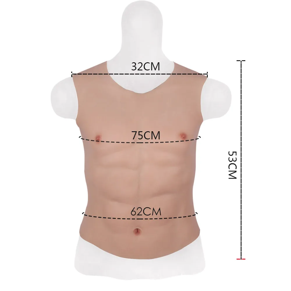 Мужской костюм для косплея Eyung имитирующий мышцы живота мужской нагрудный