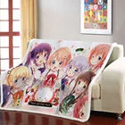 Японское аниме шерпа одеяло 3D печать мультфильм плед одеяло вам нравятся некоторые кролики сегодня Флисовое одеяло домашнее пушистое одеяло