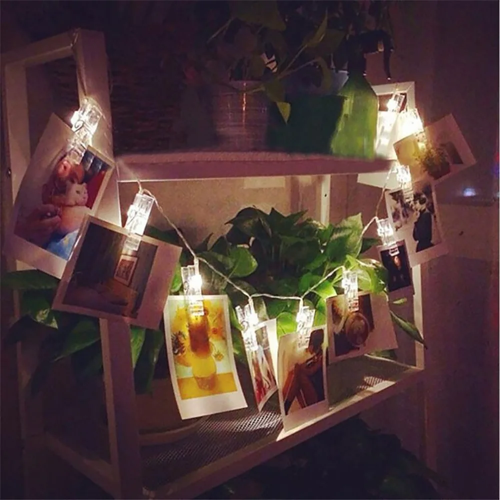 

USB led photo clip fairy string light christmas garland 20 led clip fairy light for party home decoration