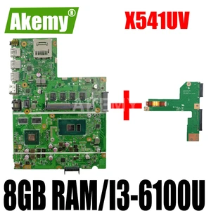 akemy new for asus x541uvk x541uj x541uv x541u f541u r541u motherboard laptop motherboard w 8gb rami3 6100u6006u gt940m free global shipping