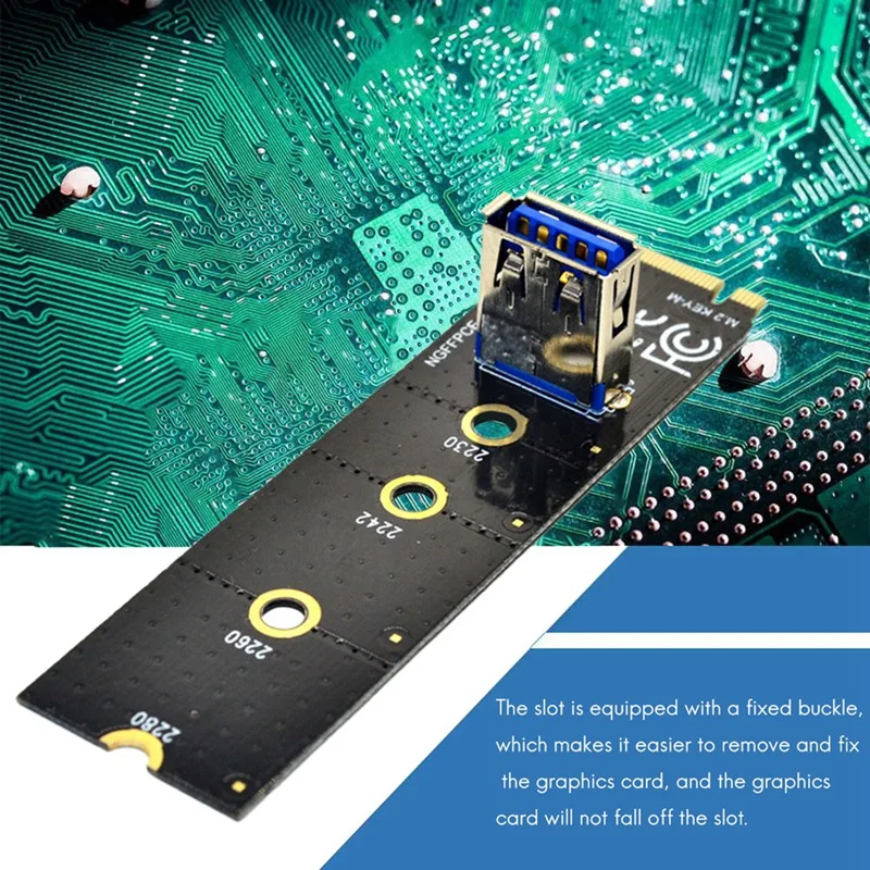 Плата адаптера M.2 PCI E X16 NGFF слот + PCIE 1X до 16X 6Pin графическая карта Удлинительный
