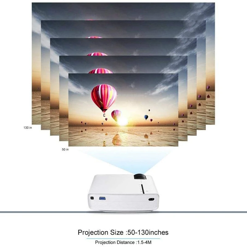 Портативный HDMI Мультимедийный Домашний кинотеатр ЖК изображение HD