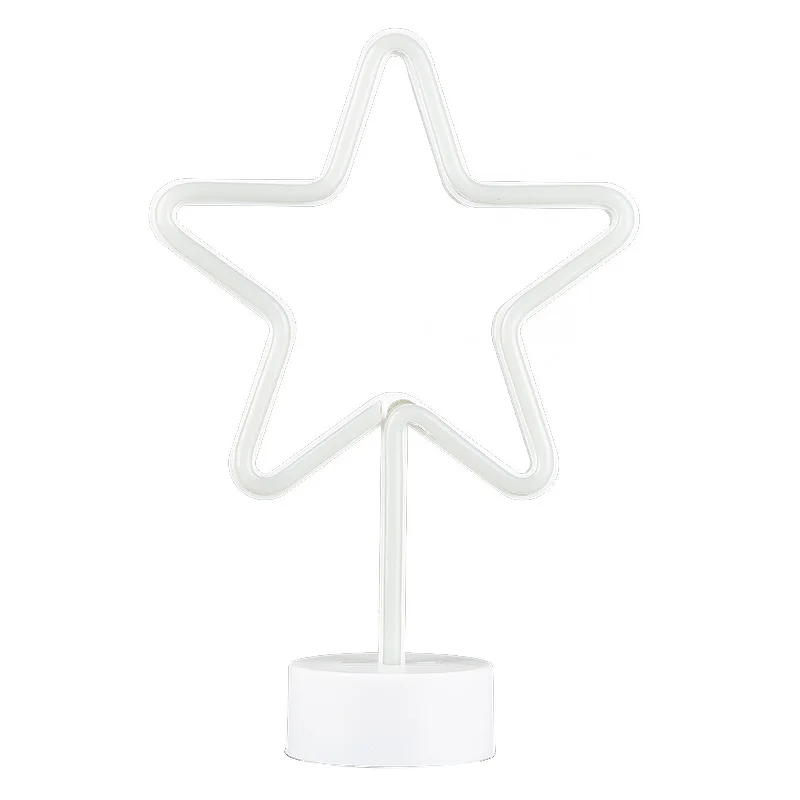 

LED colorful neon dream nightlamp five-pointed star shape decoration nightlight plastic material children's room decoration lamp