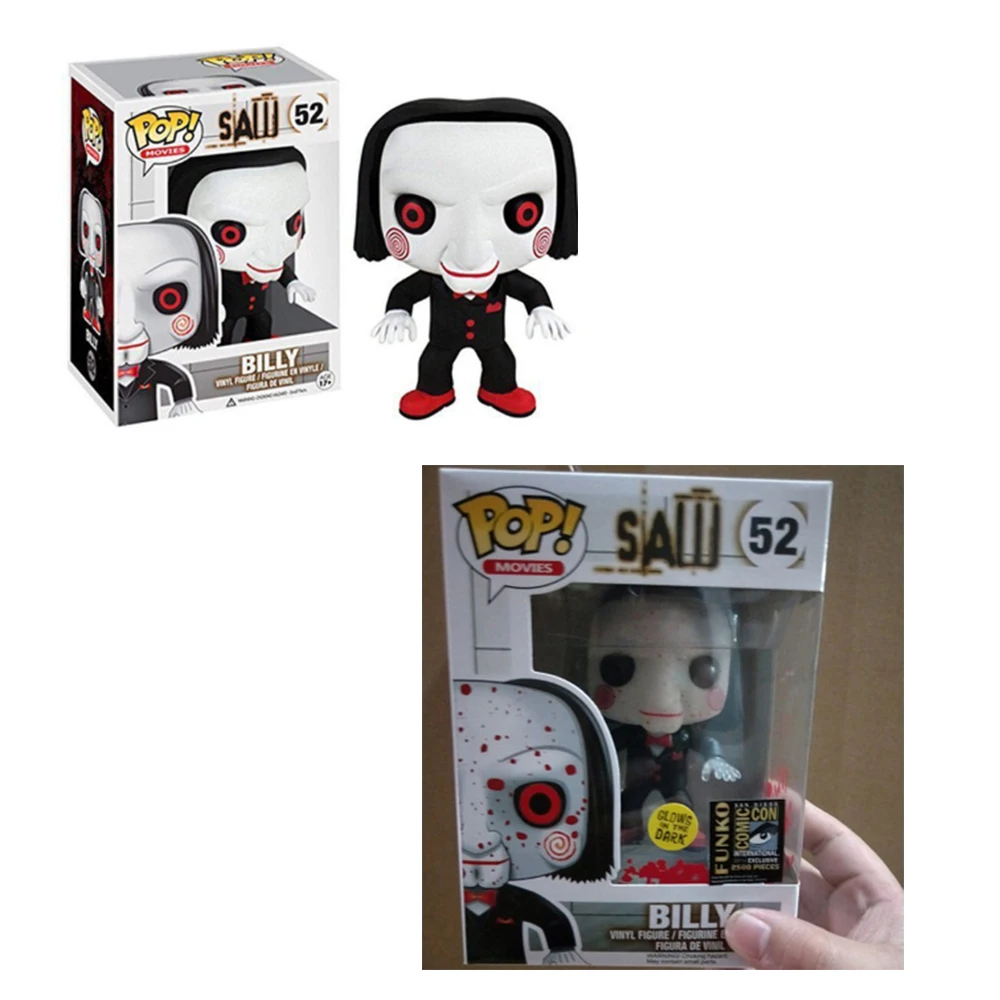 Funko POP SAW BILLY 52# фигурка Коллекционная модель игрушки с коробкой ограниченная светящаяся версия