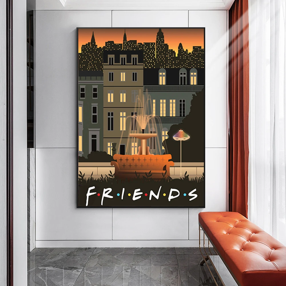 

Friends TV Show Classic Posters and Prints Canvas Painting Wall Art Pictures Modern Home Decoration Paintings Living Room Decor