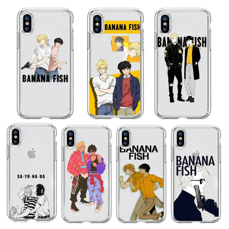 

Japan Anime Banana Fish Anime art Phone Case Transparent soft For iphone 5 5s 5c se 6 6s 7 8 11 12 plus mini x xs xr pro max