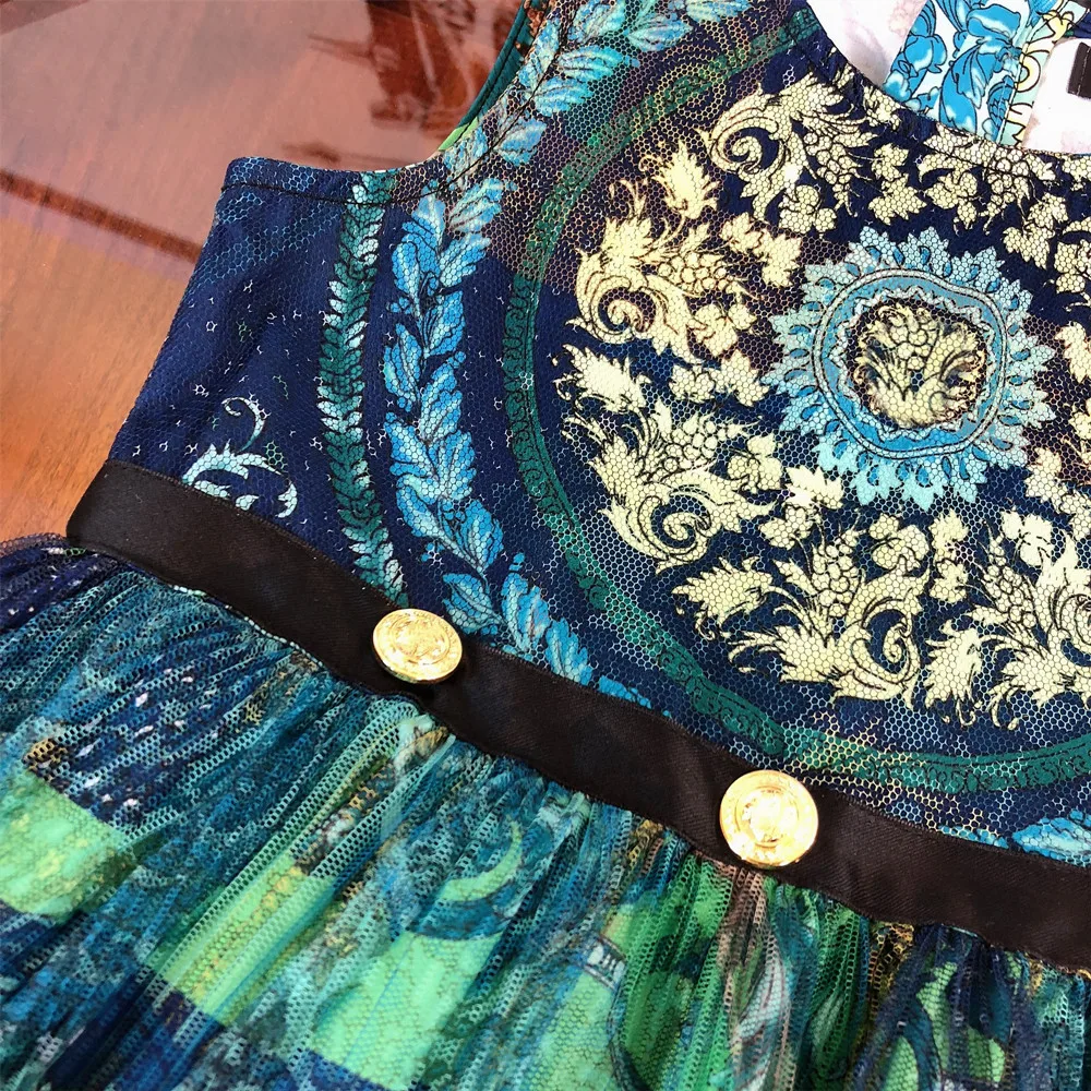 

High-end children's summer green skirt net yarn 2021 new dress two-year-old three-year-old two-year-old girl's children's skirt