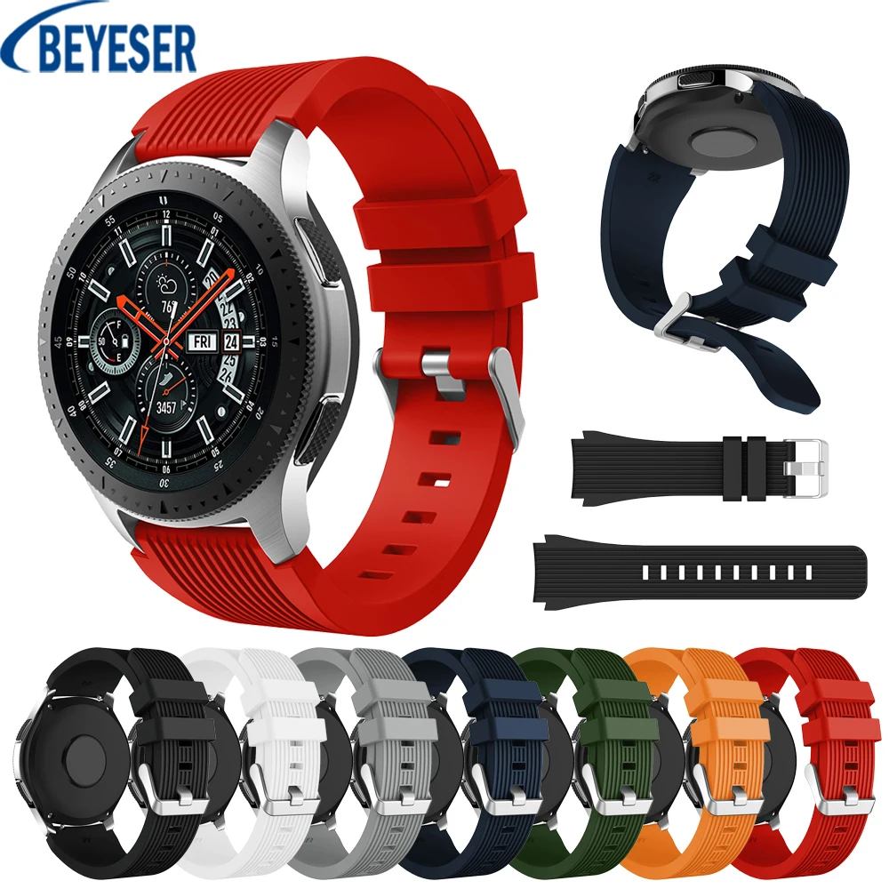 

Silicone Sport Wrist Strap For Samsung Galaxy Watch 46mm Watch Bands 22 mm for Xiaomi Huami Amazfit 2/2S Bracelet Band SM-R800