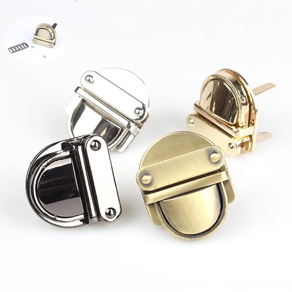 1 шт. винтажная металлическая застежка закручивающийся замок круглой формы для