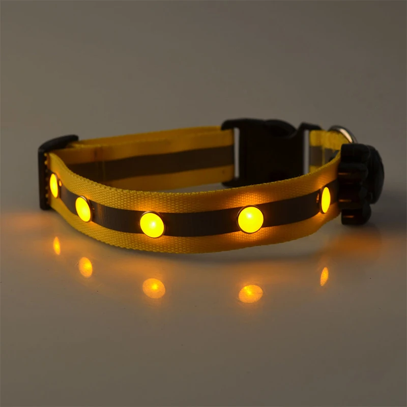 Светодиодный светодиодные ошейники для собак 2 5 см Ширина световой нейлон