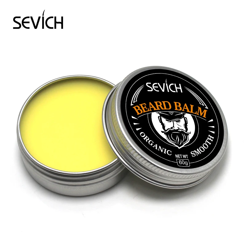 60g beard wax Один комплект 2 шт. продукт для роста бороды натуральный бальзам для бороды гладкое масло для бороды Профессиональный для роста органический воск для усов Стайлинг - Цвет: 60g beard wax