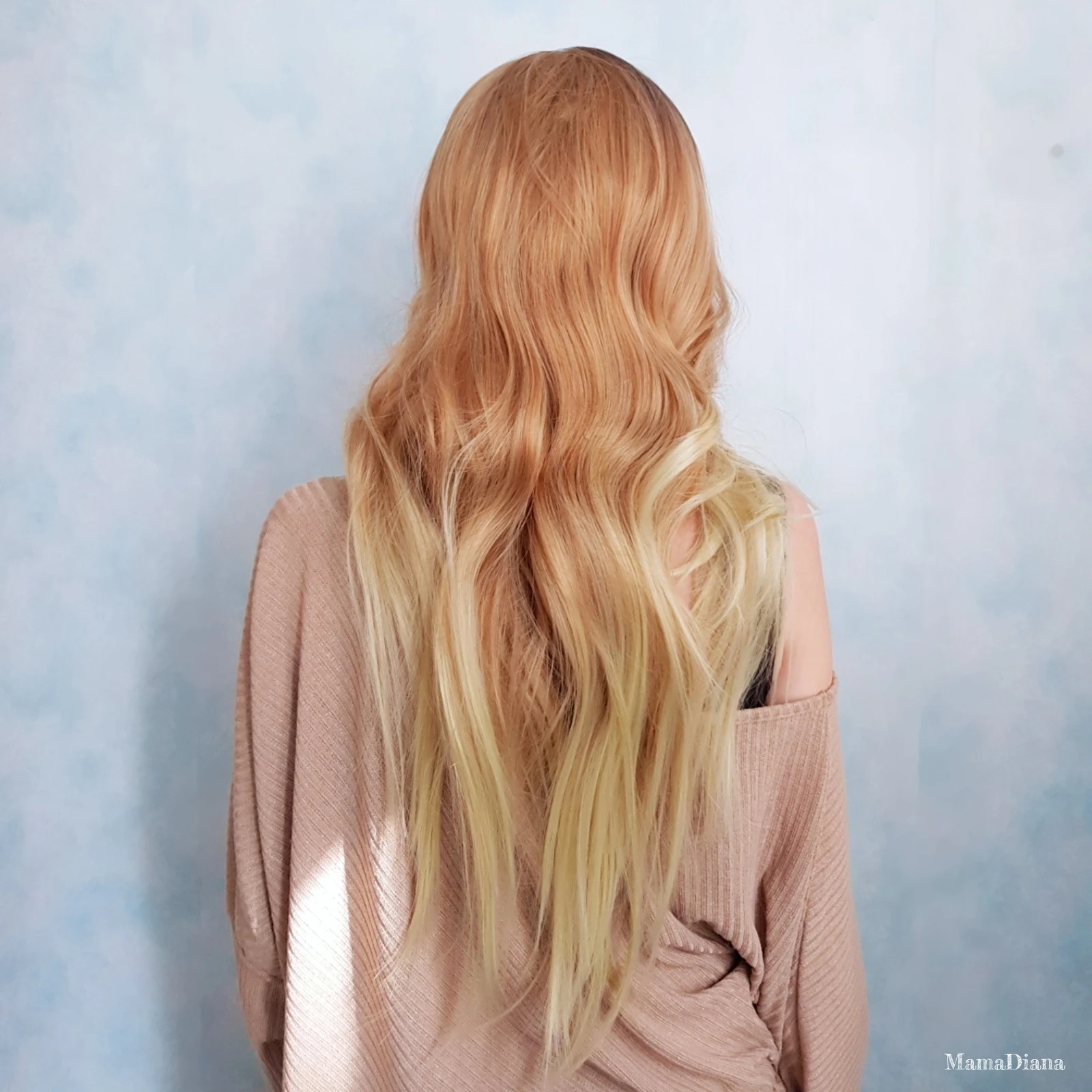 Длинные Синтетические парики Омбре блонд 22 дюйма длинные кудрявые для женщин