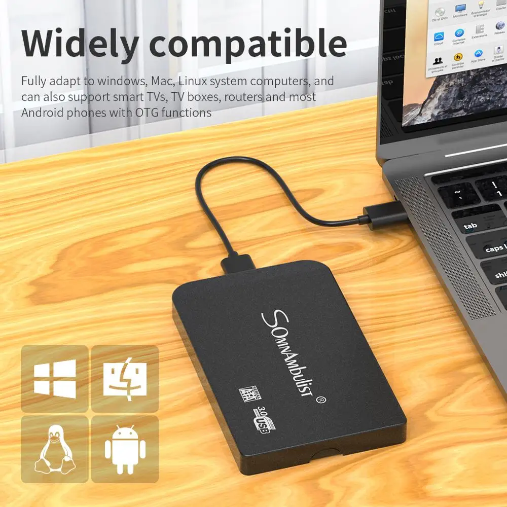 Расширительный жесткий диск 1 ТБ 2 USB3.0 внешний 5 &quotпортативный подходит для ПК Mac
