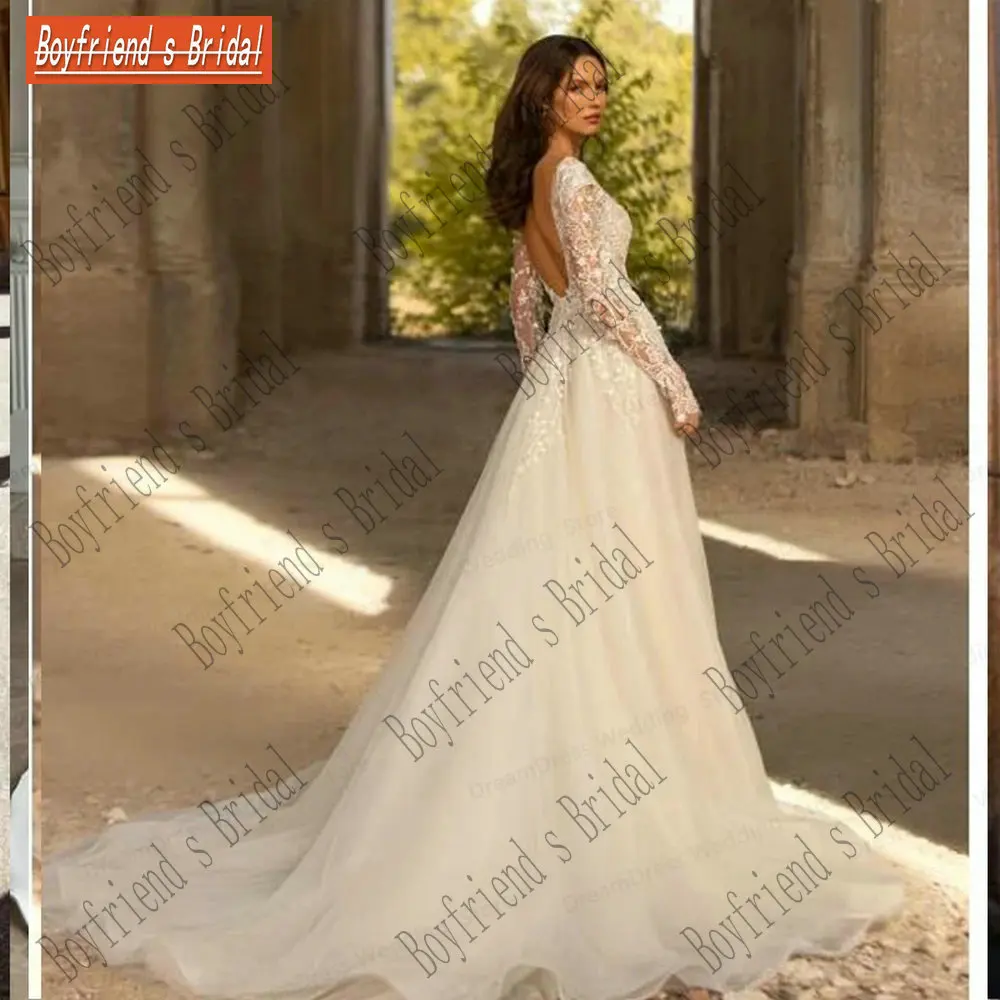 Кружевные свадебные платья с длинным рукавом новый дизайн 2021 Тюлевое свадебное