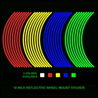 16pcs reflective car wheel sticker 18 wheel rim strip sticker tape vehicles bicycles rim stickers car styling decor universal