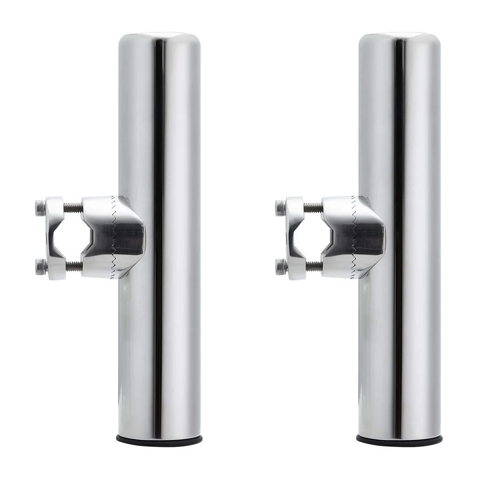 2 Pcs Rod Holder Полированная из нержавеющей стали морские Рыбалка на яхте аксессуар удочка для рыболовной лодки держатель с регулируемой для 22~ 26 мм трубки - Цвет: 2 Pcs Rod Holder