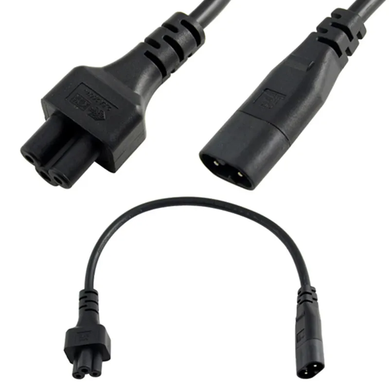 Высококачественный C5 C8 удлинитель IEC 320 Female to Male Adapter короткий кабель около 30 см 1