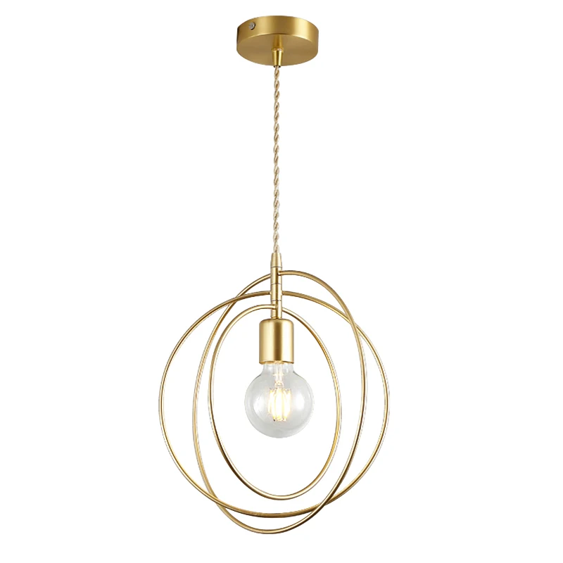 Подвеска кольцо в скандинавском стиле простой односторонний медный