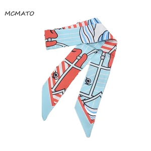 Женская лента с принтом в виде головы лошади, длиной 88 см * 5 см, маленькая лента для сумки, новый дизайн 2020, модный галстук большого бренда