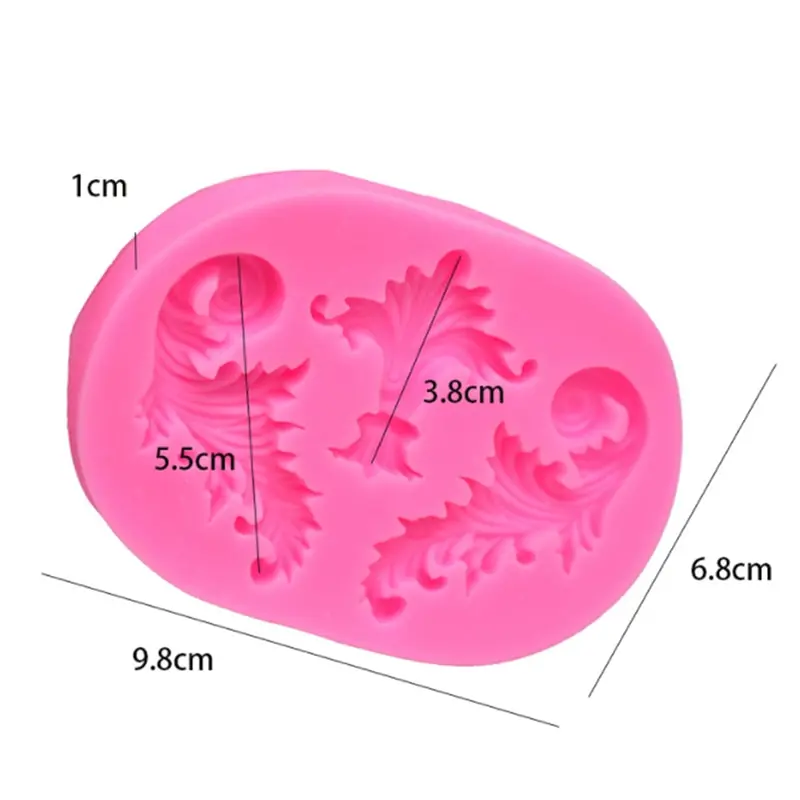 

1x DIY Pink Baking European Antique Flower Vine Embossed Silicone Mold Cake Border Decoration