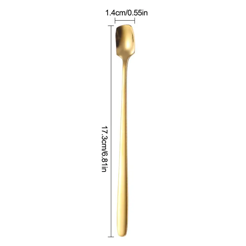 5 шт. нержавеющая сталь смешивание перемешивание ложка Мороженое кофейная с