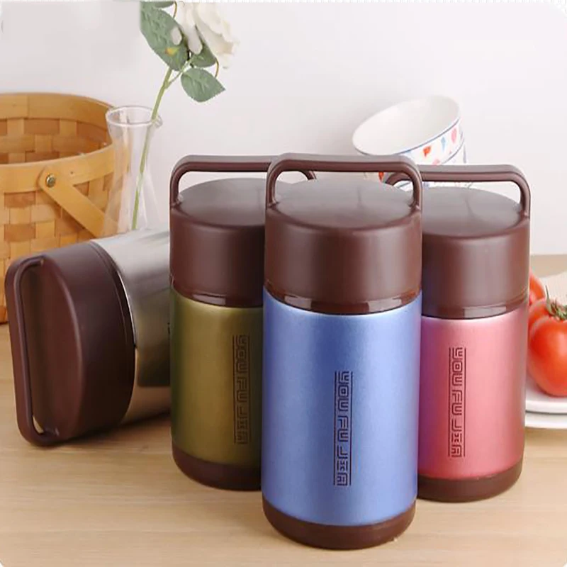 Портативный Ланч-бокс из нержавеющей стали с цветной изоляцией бэнто-бокс