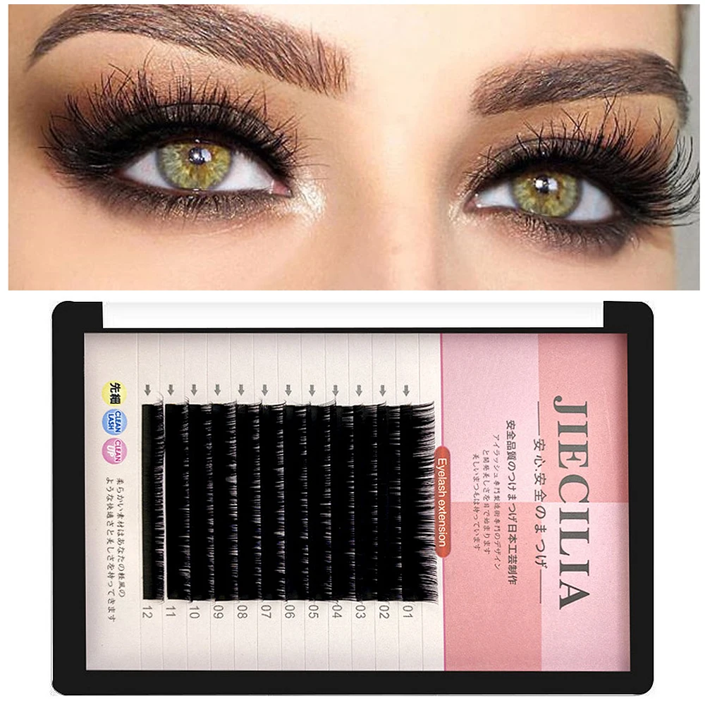 Накладные ресницы 8 12 мм премиум натуральные синтетические норковые натуральный