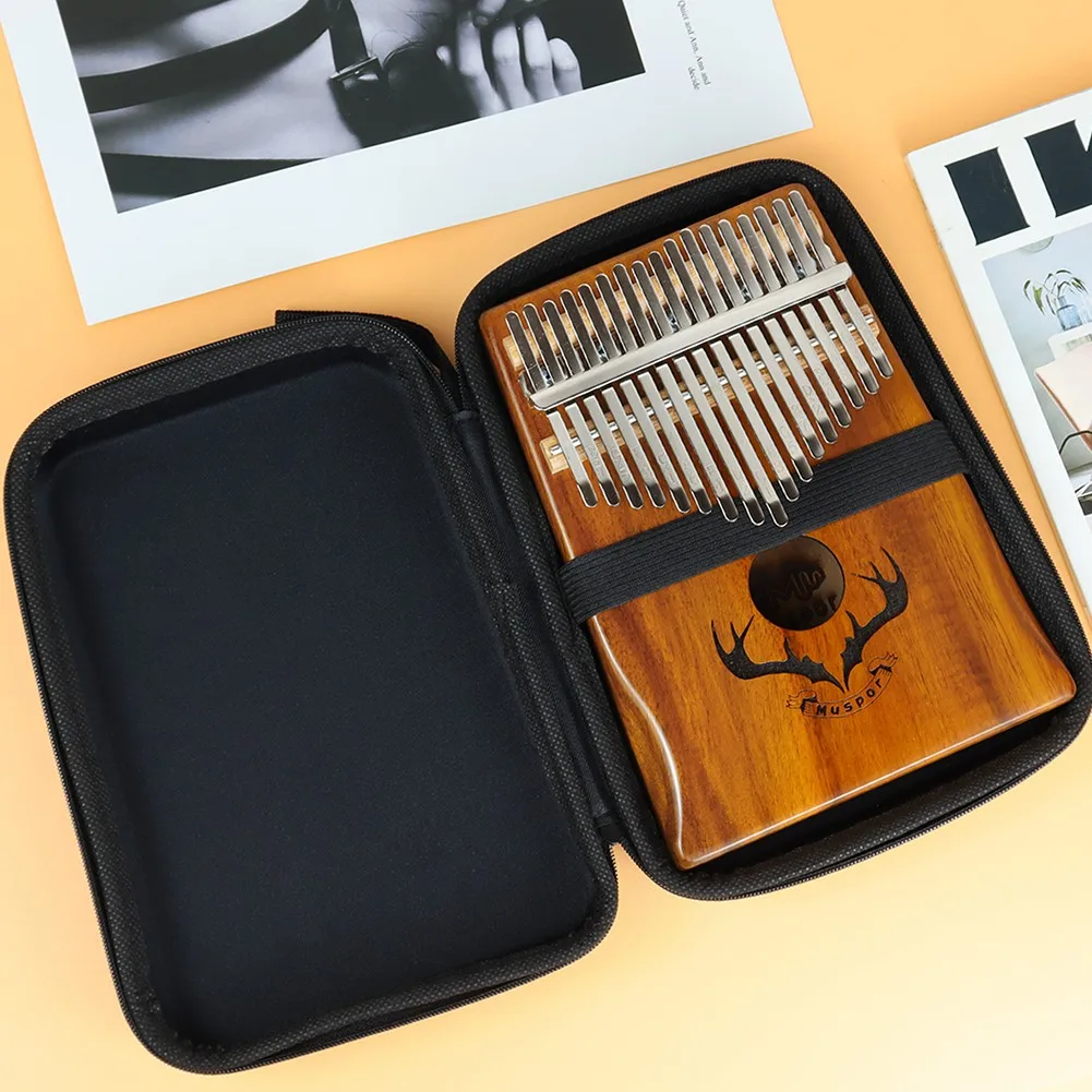 

1 × Kalimba Case New 10/17/21 Keys Thumb Finger Piano Storage EVA Waterproof Anti-wear Zippered Dustproof And Shockproof Bag