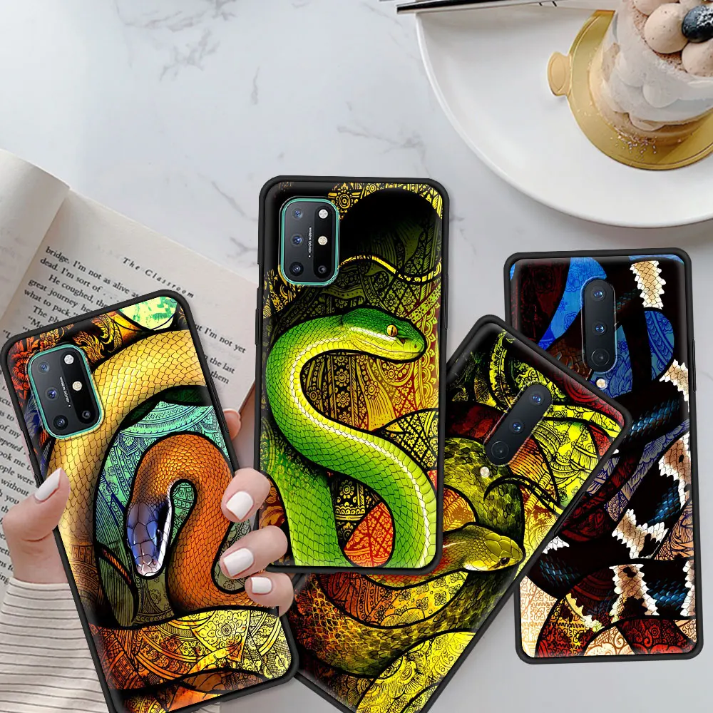 

Phone Case For OnePlus Nord N10 N100 8T 7T 8 7 Pro 5G Z Black Fundas GG Snake