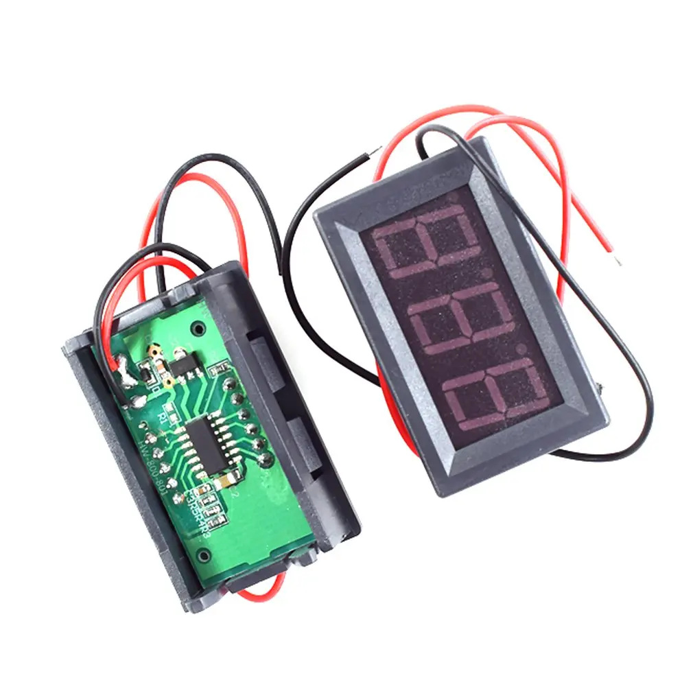

0.56 Inch DC 2.5V-40.0V 2-wire Voltage Meter Monitor Tester Head LED Digital Voltmeter with Reverse Polarity Protection