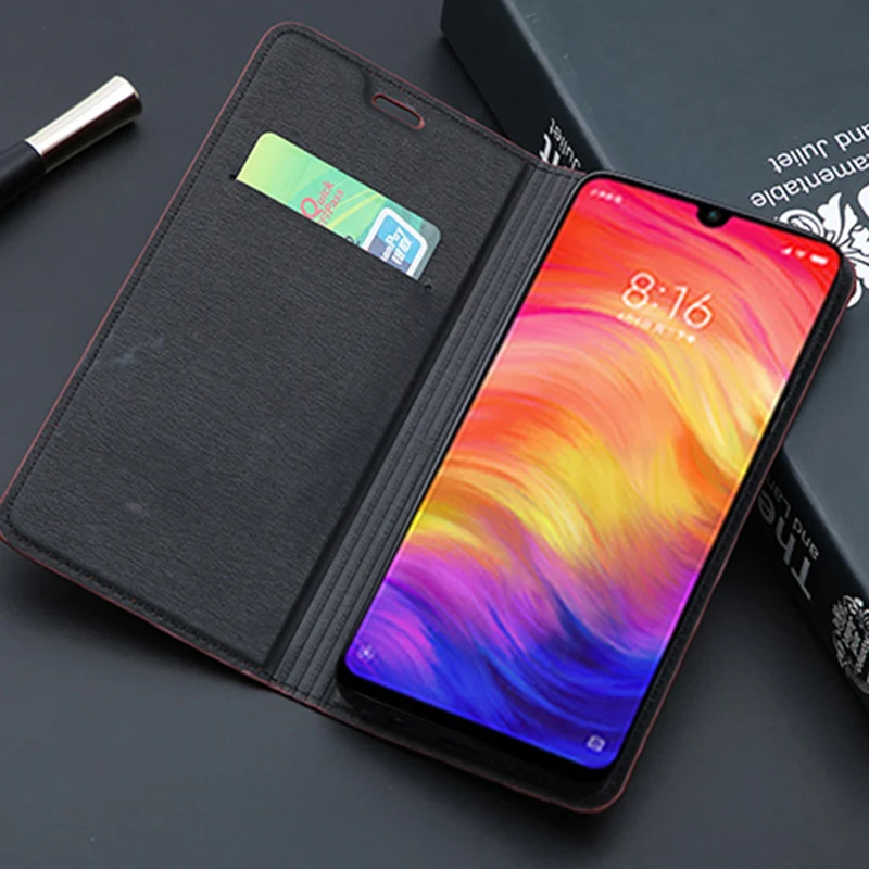 Роскошный флип-чехол для телефона Red Mi Note 7 8 9 9T Чехол карт холщовая текстура