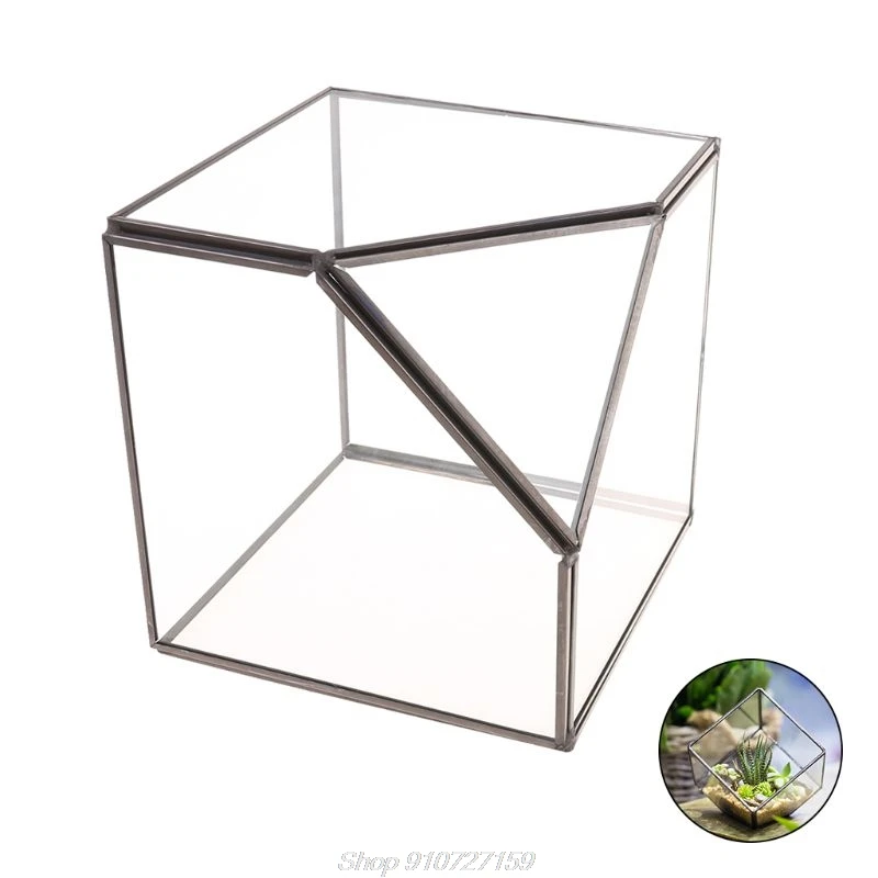 

Modern Glass Terrarium Storage Box Clear Glass Geometric Terrarium Succulent Plant Display Box, Decorative D15 20 Dropshipping