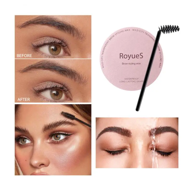 

1PC Eyebrow Styling Gel Brows Wax Waterproof And Lasting Wild Eyebrow Styling Soap Cream Easy To Wear Quick-drying Makeup