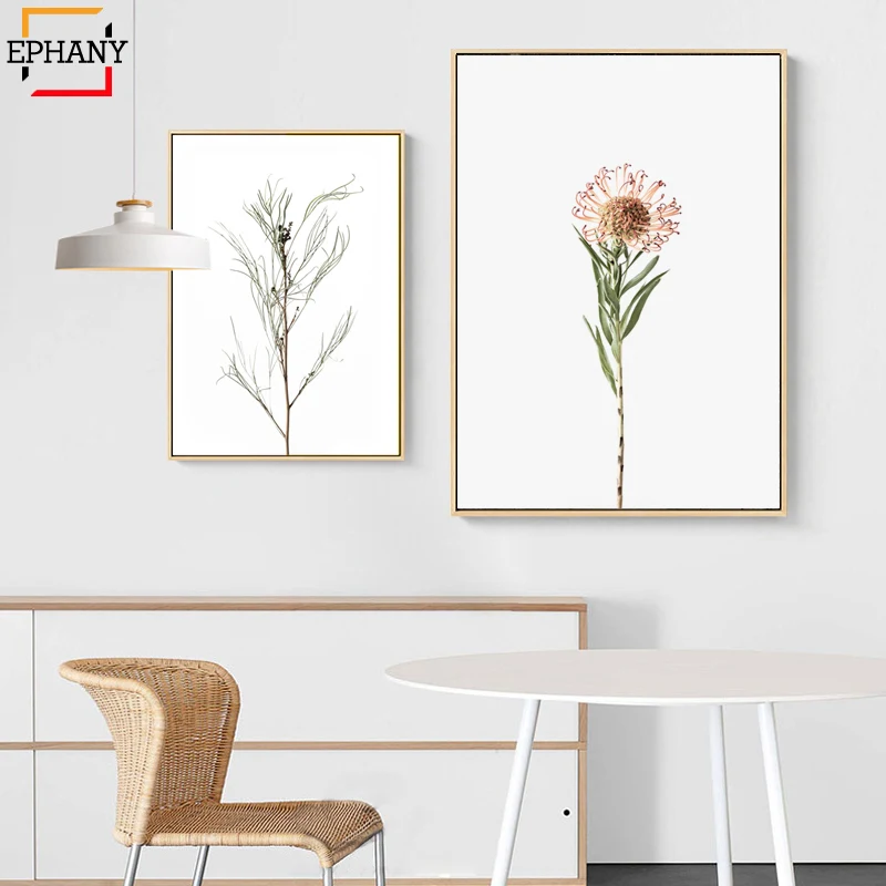 Современные минималистичные плакаты и принты с цветочным принтом в