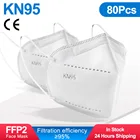 80 штук FFP2 Mascarillas CE маска KN95 маска 5 слоев фильтр защитного респиратора маски для лица против пыли маска рот mascarillas