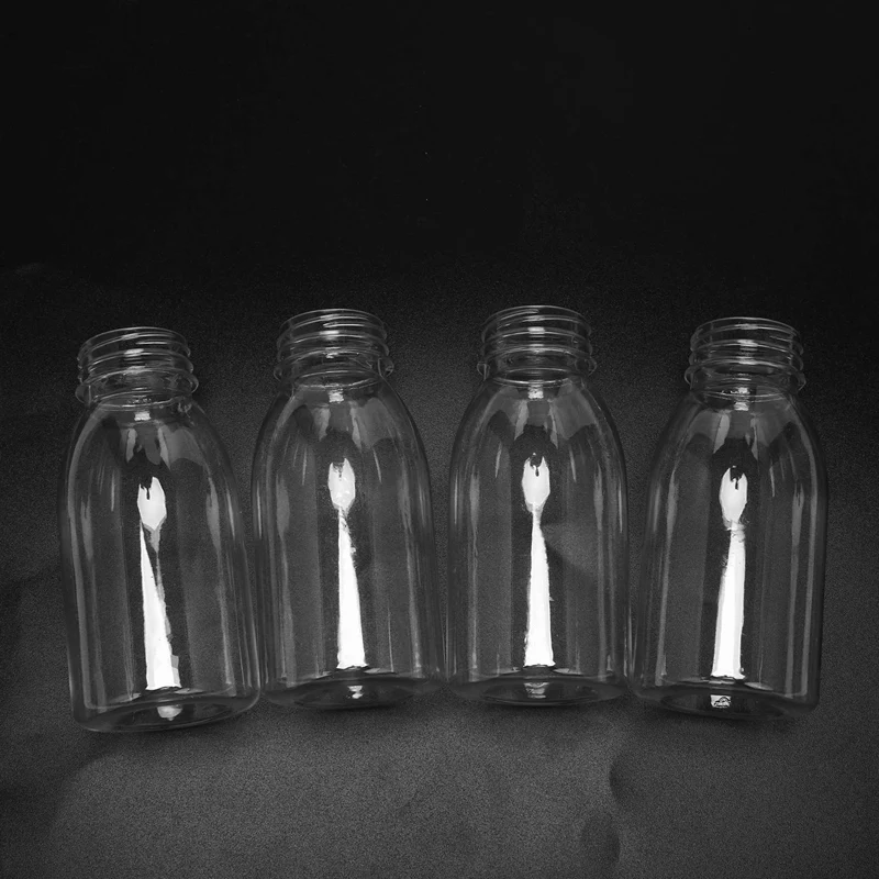 

250ML Plastic Bottles with Caps, Clear 59Pcs - Empty PET Juice Containers Bottle in Bulk, White Tamper Resistant Lids