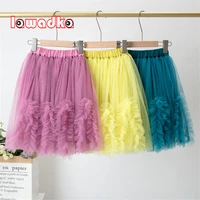 lawadka childrens skirts for girls spring autumn kids party clothes cotton lace tutu pleated teenagers skirt clothing 8 10 12